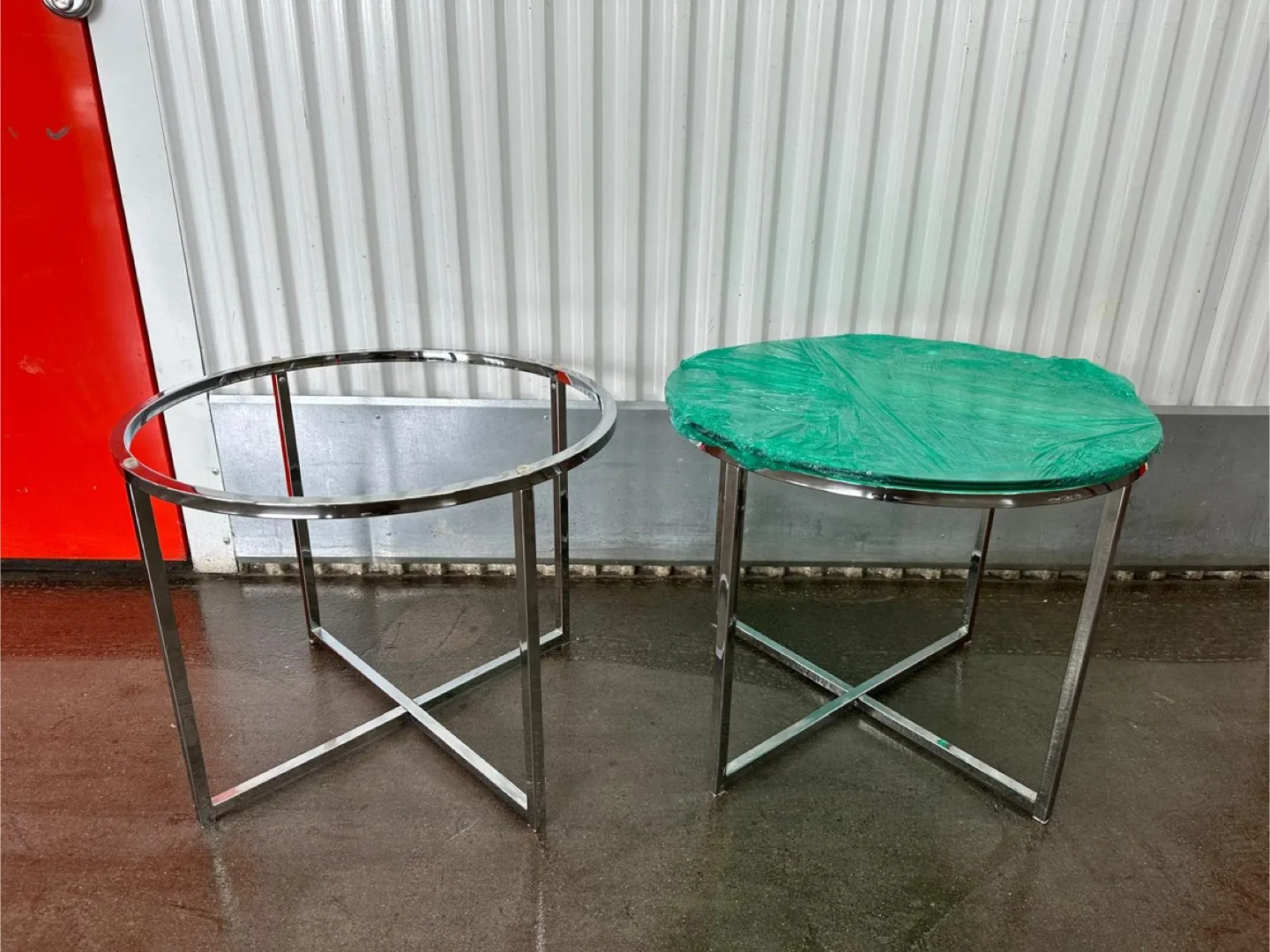 Round Chrome Side Tables - Set of 2 thumbnail