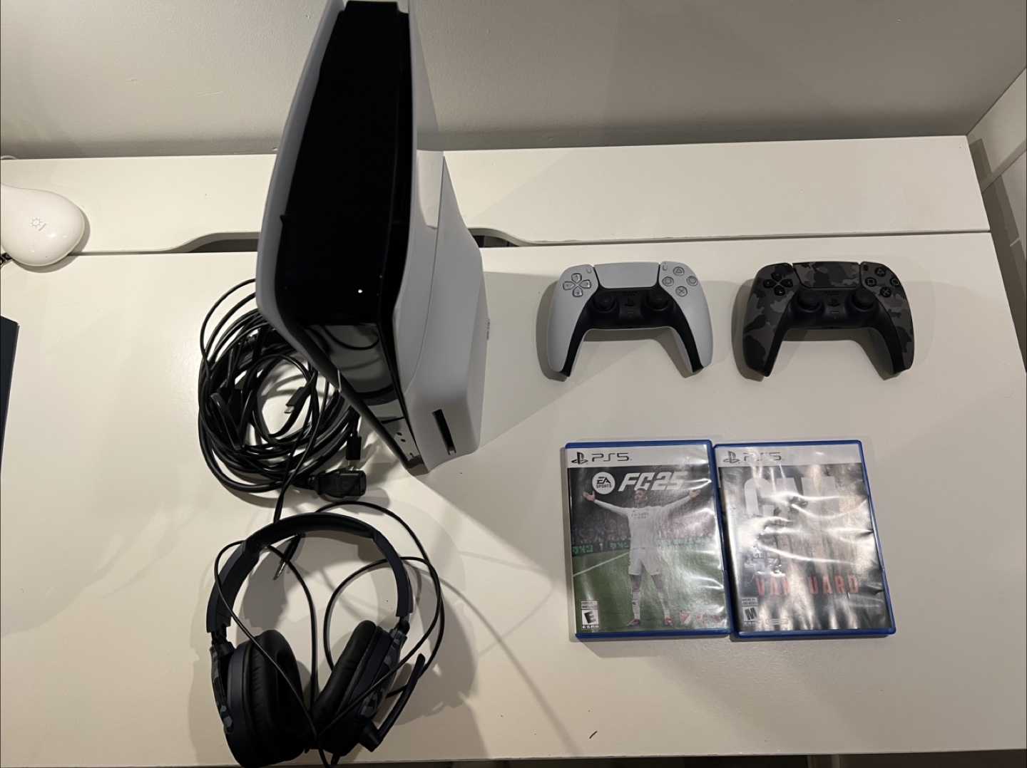 1TB PS5 Disc and 2 Controllers + 2 Games and Headset For Sale. - photo 2