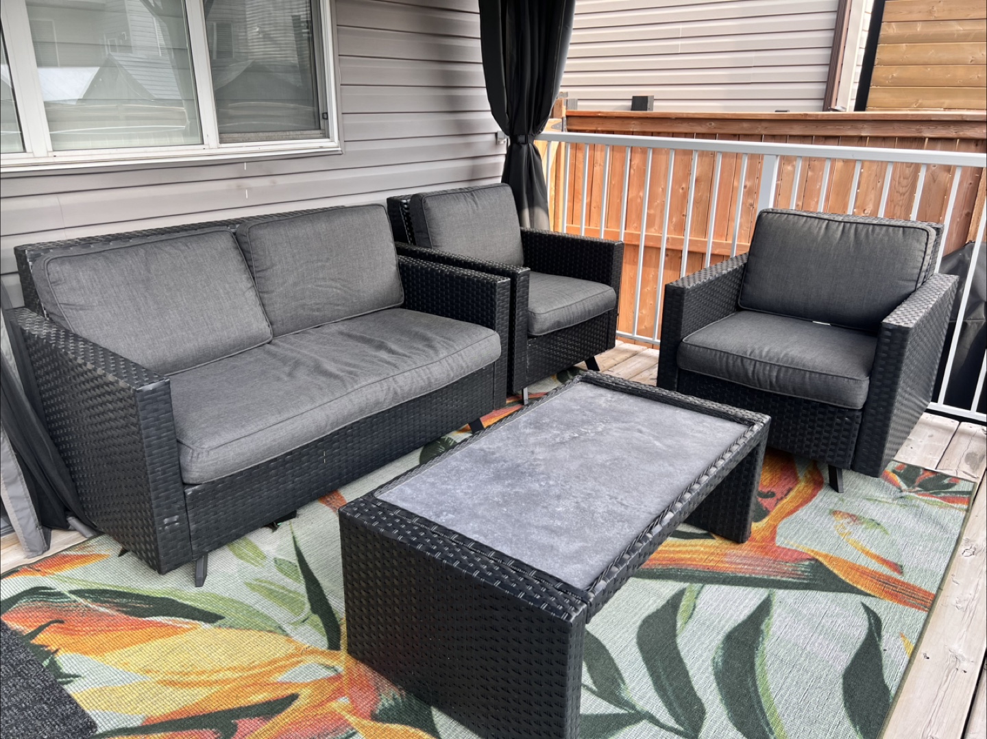 Outdoor Patio Set - Sofa, Chairs & Table
