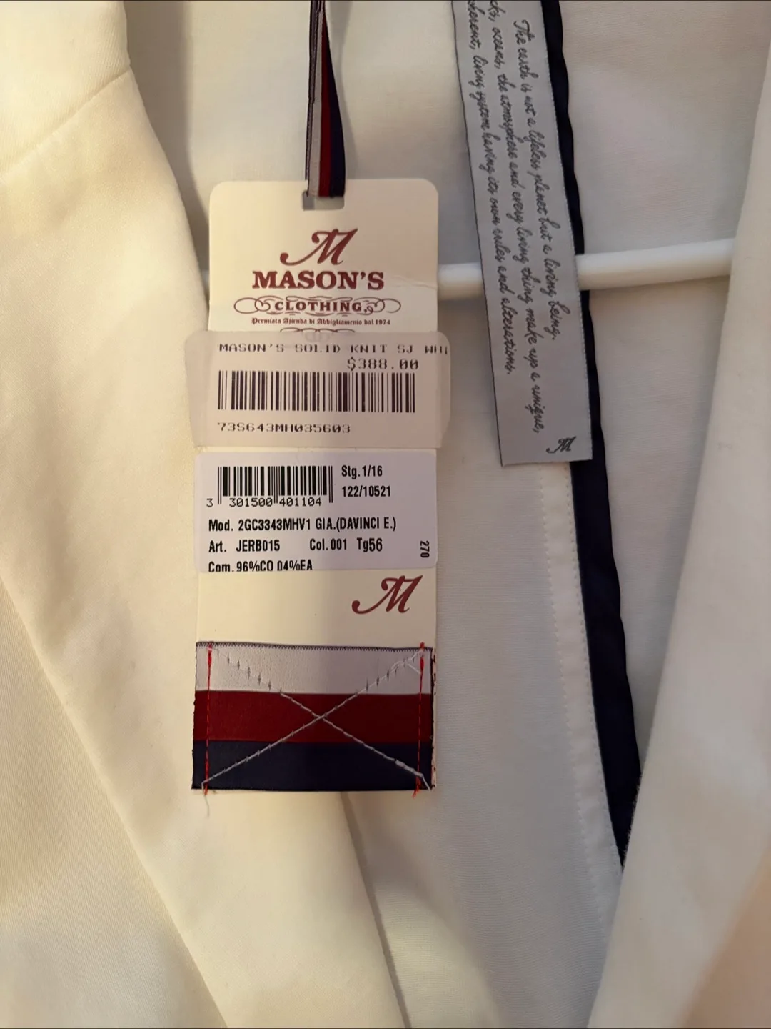 Mason's White Blazer - Size 2xl image indicator(4)