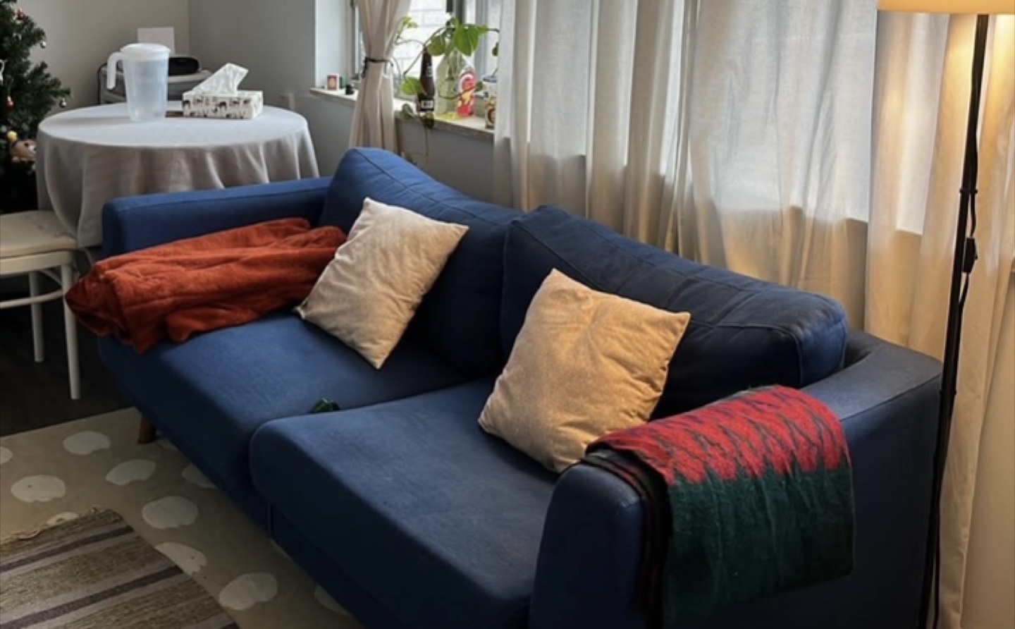 Blue Sofa/2seat couch - photo 2