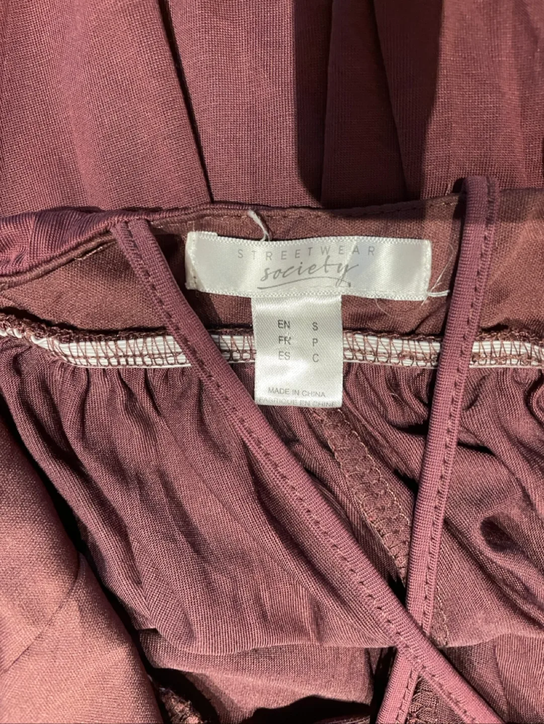 Streetwear Society Maroon Jumpsuit - Size Small image indicator(3)