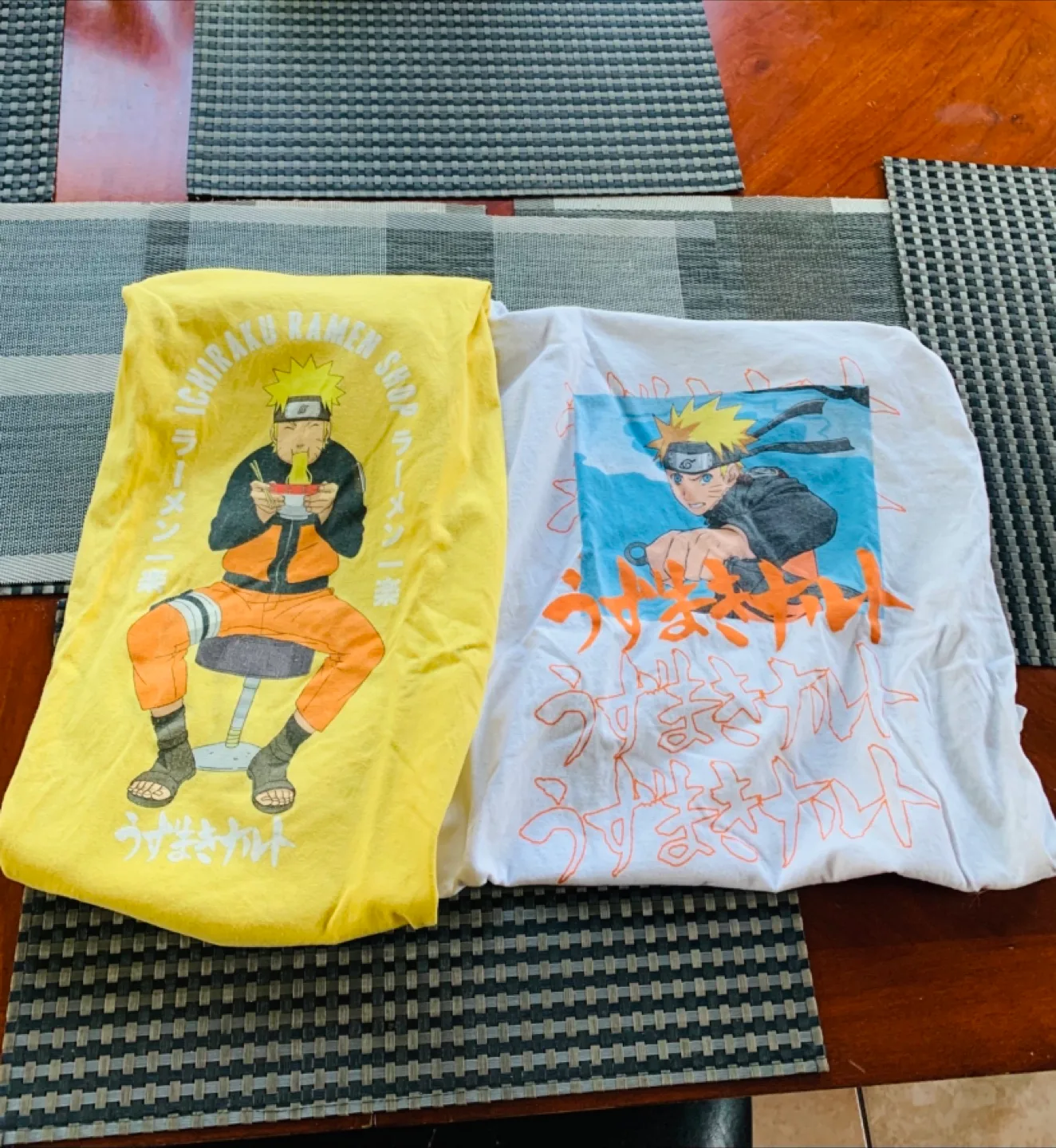 2 Men Naruto Anime printed shirts for $8 thumbnail