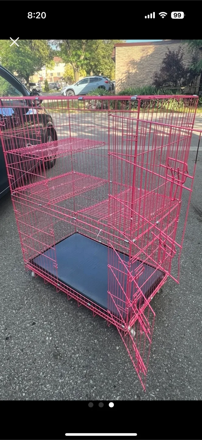 🇨🇦Pink Pet Cage (W57 x L91 x H124 CM) image indicator(3)