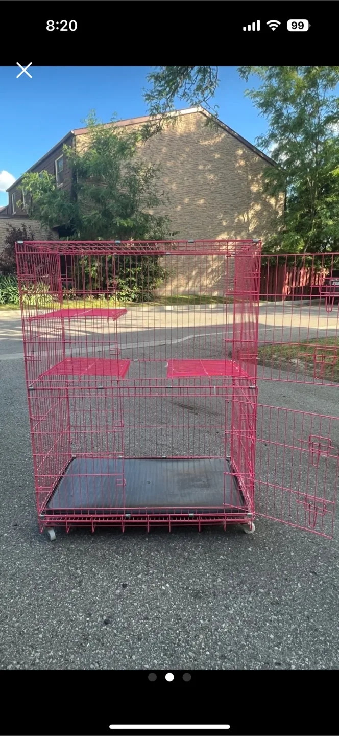 🇨🇦Pink Pet Cage (W57 x L91 x H124 CM) image indicator(2)