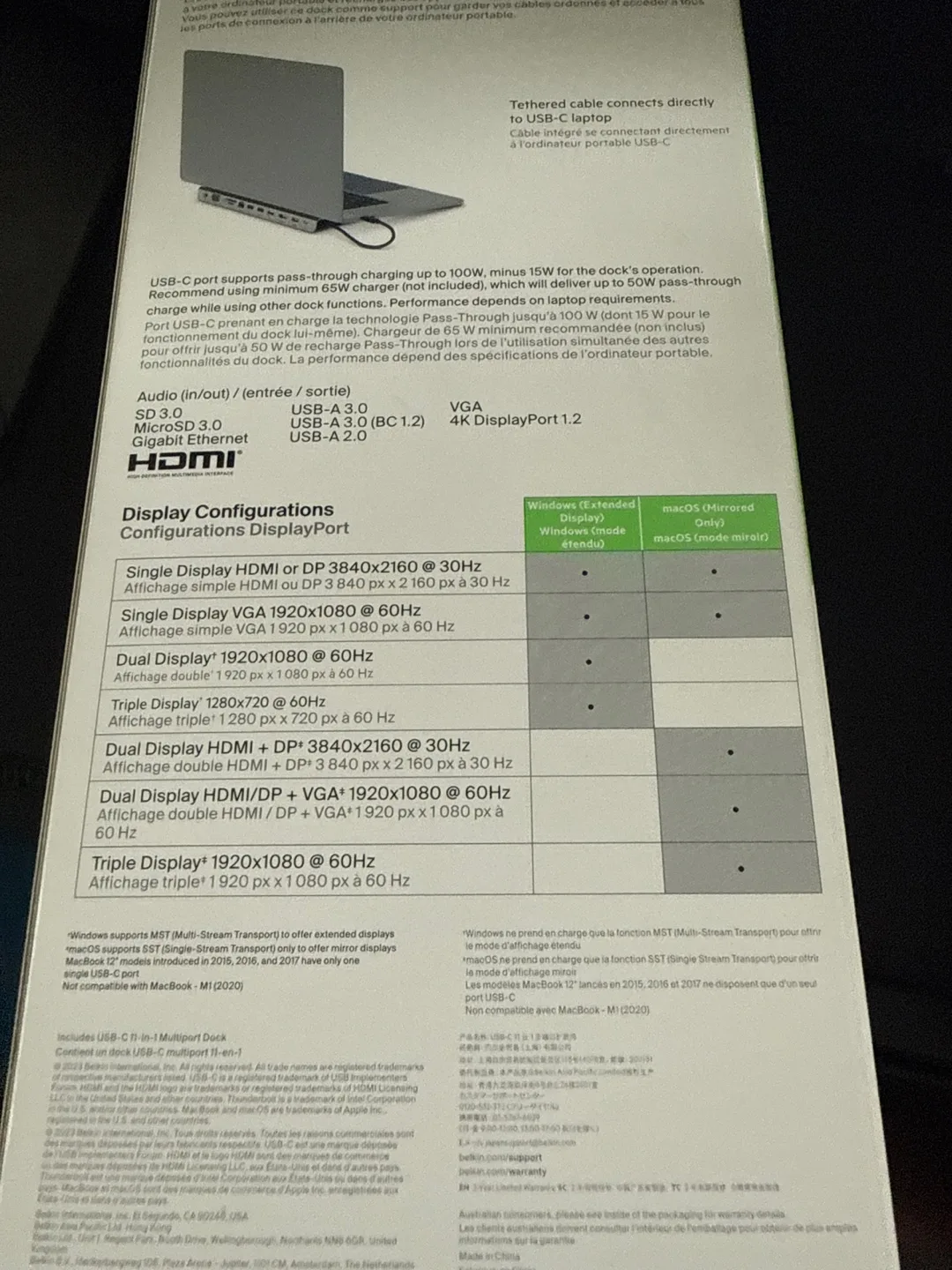 🔌 Belkin Connect USB-C 11-in-1 Multiport Dock image indicator(2)