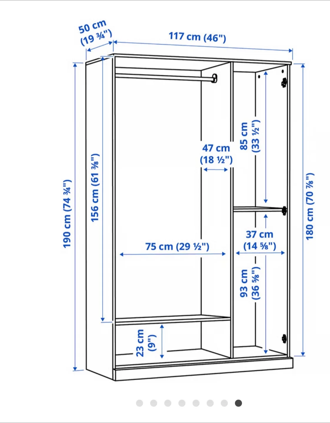 Mirrored White wardrobe with 3 doors image indicator(3)