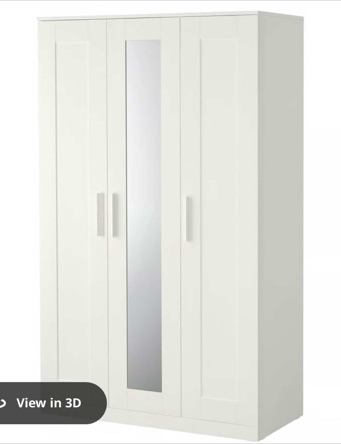 Mirrored White wardrobe with 3 doors - photo 2