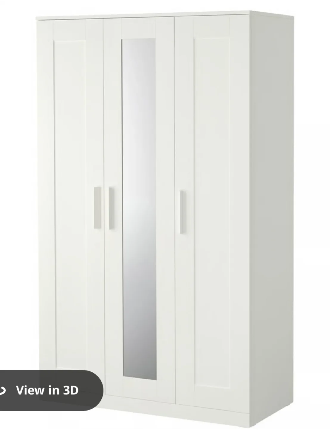 Mirrored White wardrobe with 3 doors image indicator(2)