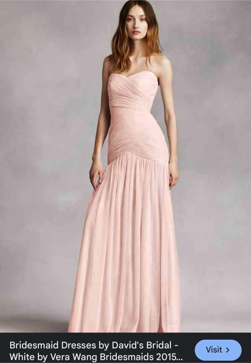 White by Vera Wang Bridesmaid Dress - Size 4 thumbnail