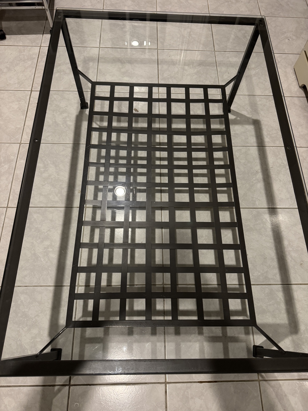 Glass Top Coffee Table - Black Frame - photo 2