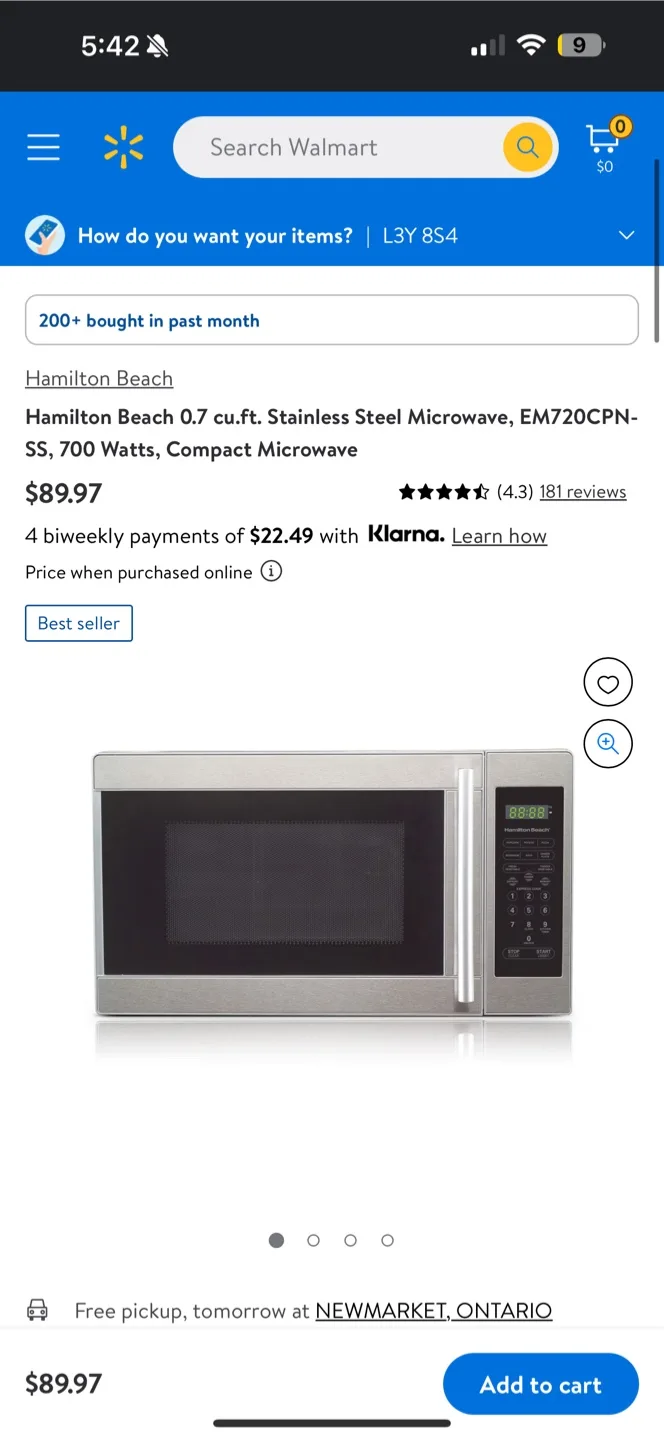 Hamilton Beach 0.7 cu.ft. Microwave image indicator(3)