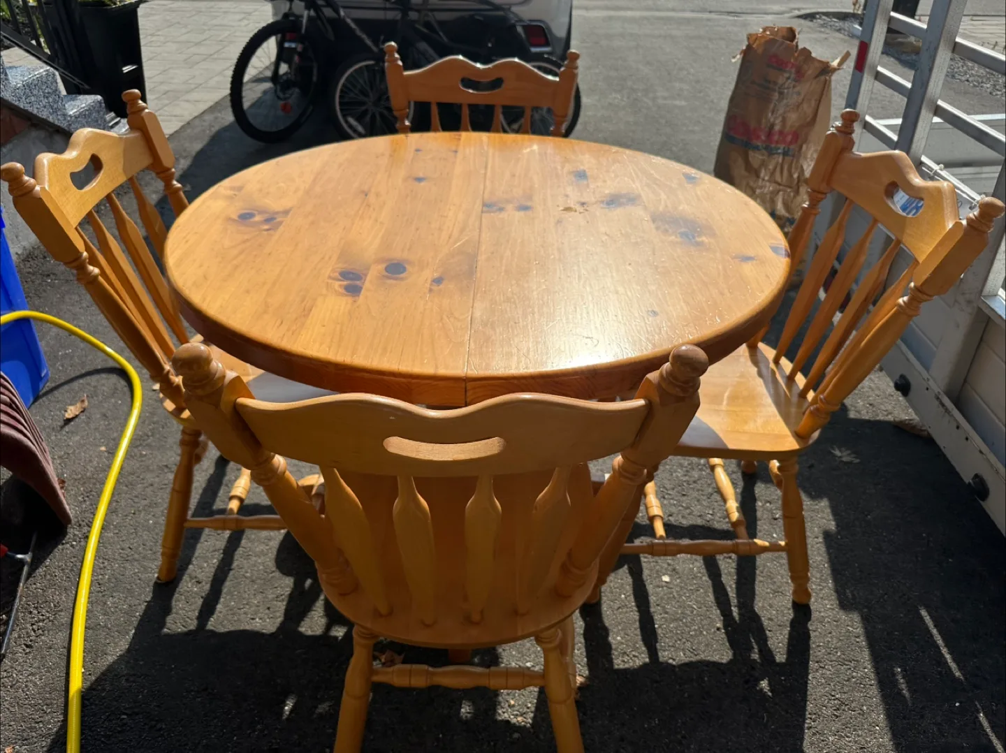 Wooden Dining Table Set with 4 Chairs thumbnail