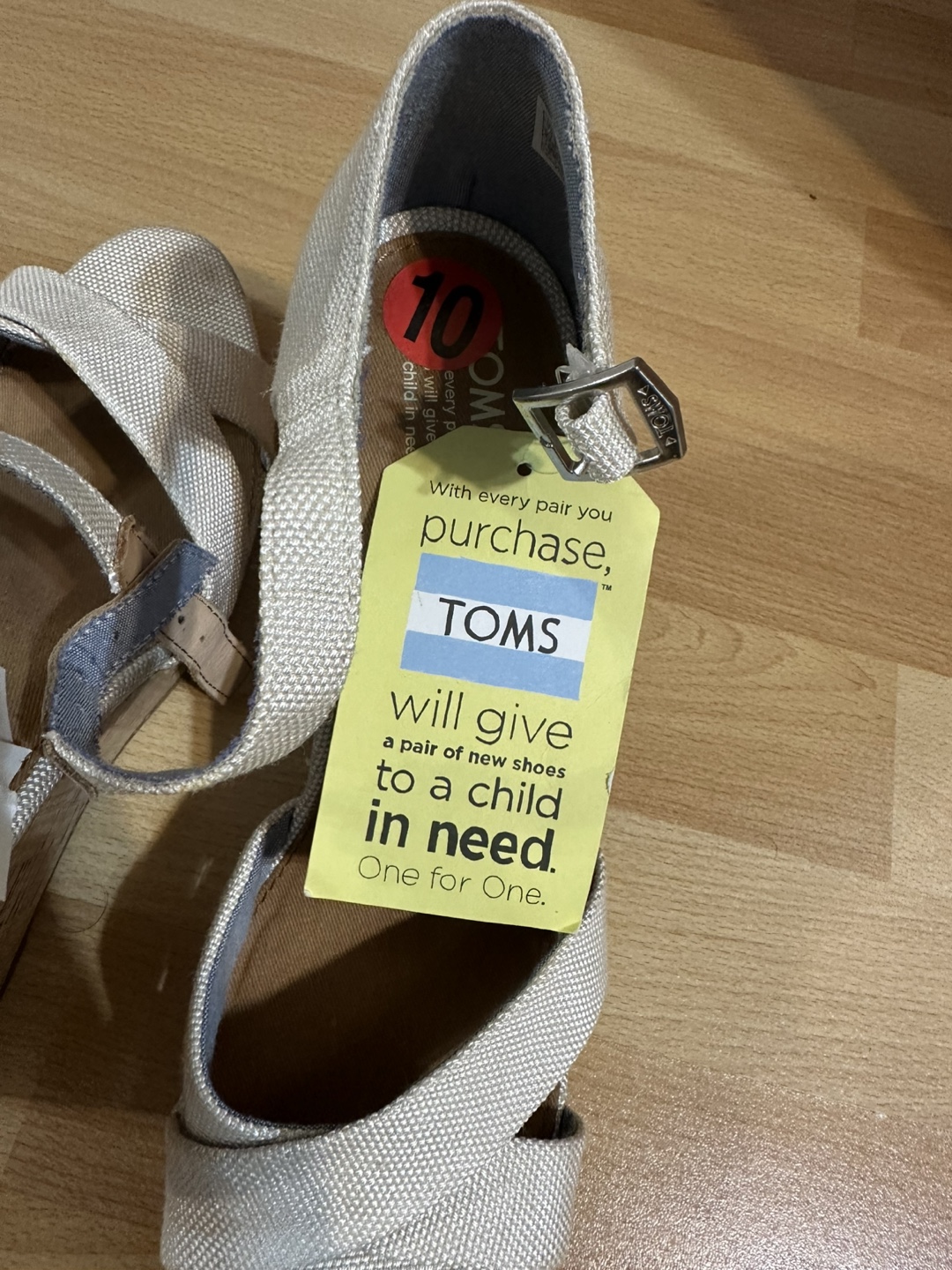 TOMS beige Wedge Sandals - Size 10 - photo 3