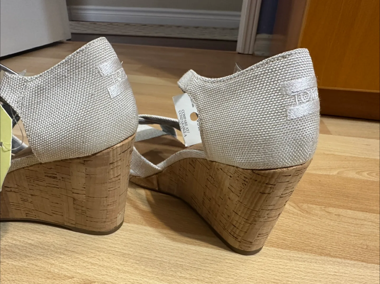 TOMS beige Wedge Sandals - Size 10 image indicator(4)