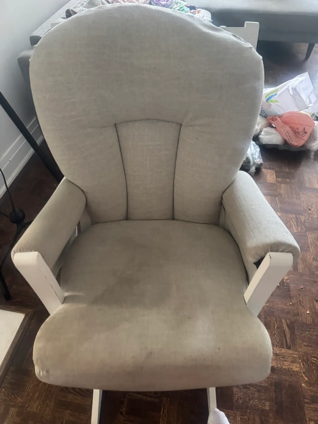 Glider Rocking Chair - Beige thumbnail