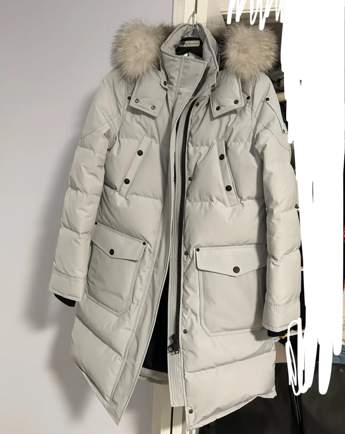 Moose Knuckles Down Parka - Light Grey thumbnail