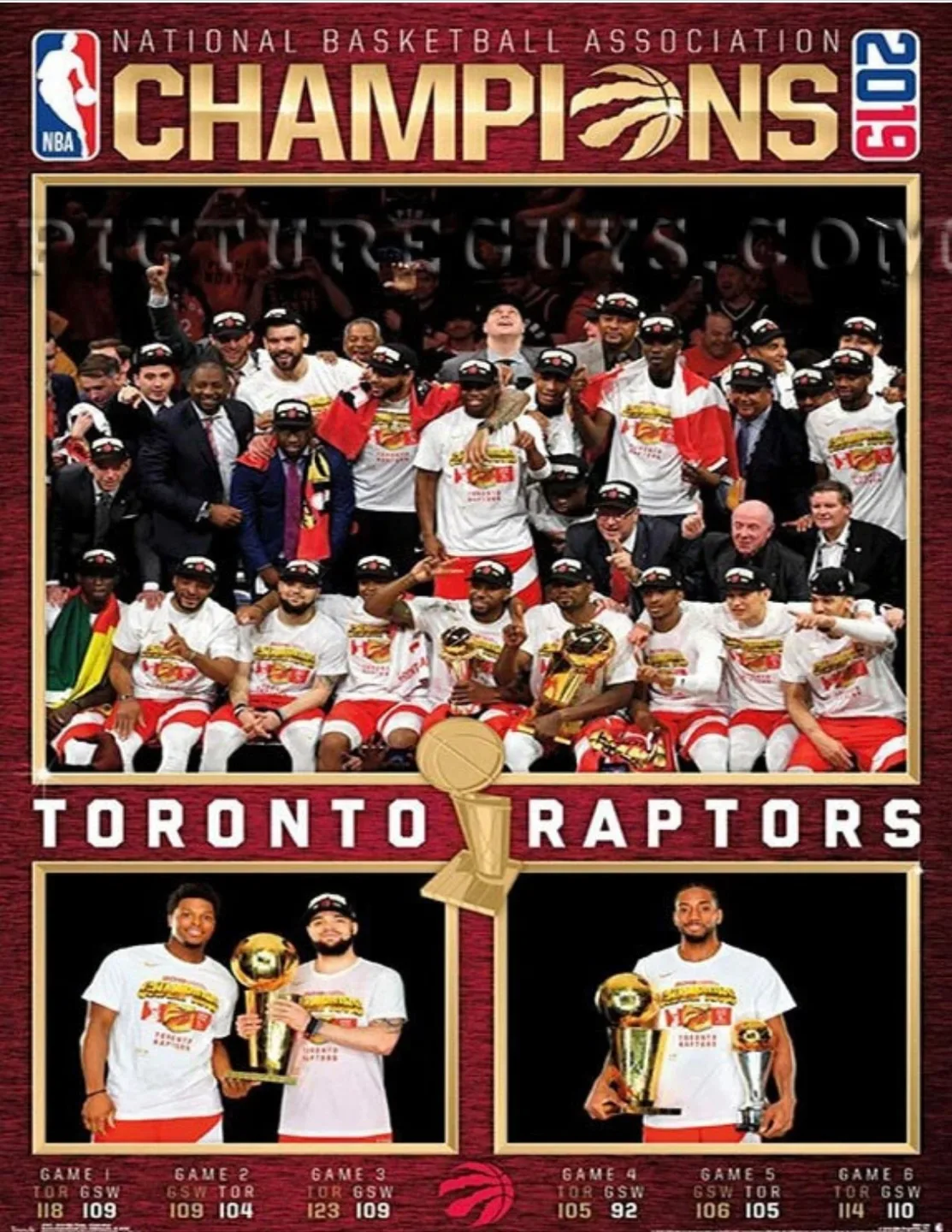 Toronto Raptors 2019 NBA Champions Poster thumbnail