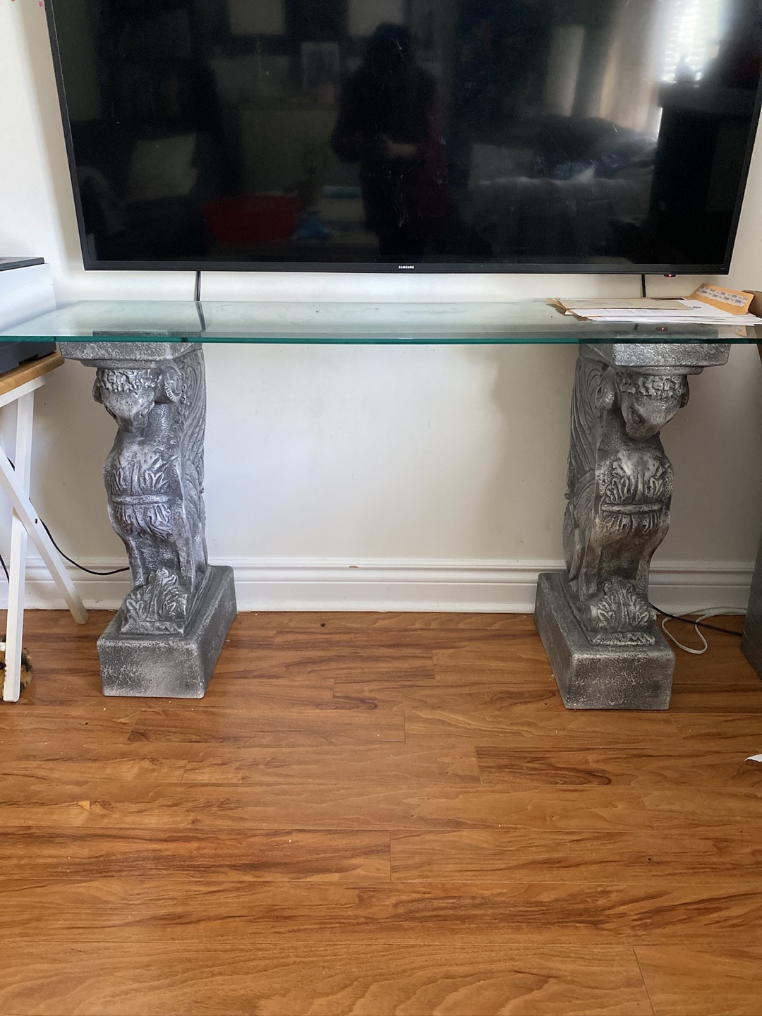 Glass Top Console Table - 16x52x29 - photo 2