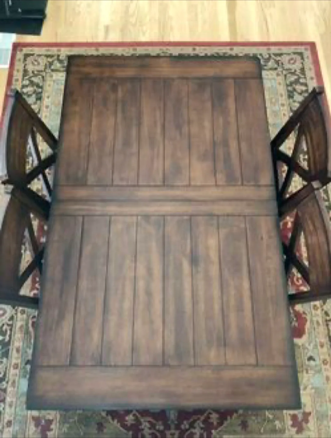 Dark Wood Dining Table Set with 6 Chairs image indicator(6)