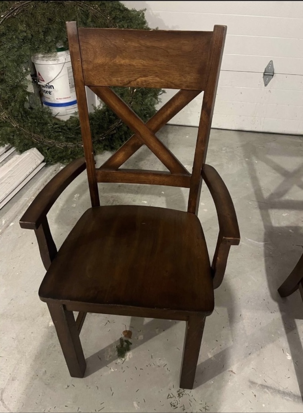 Dark Wood Dining Table Set with 6 Chairs - photo 2