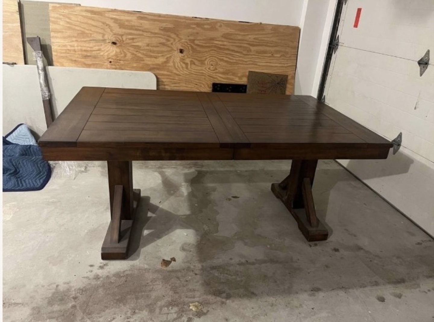 Dark Wood Dining Table Set with 6 Chairs