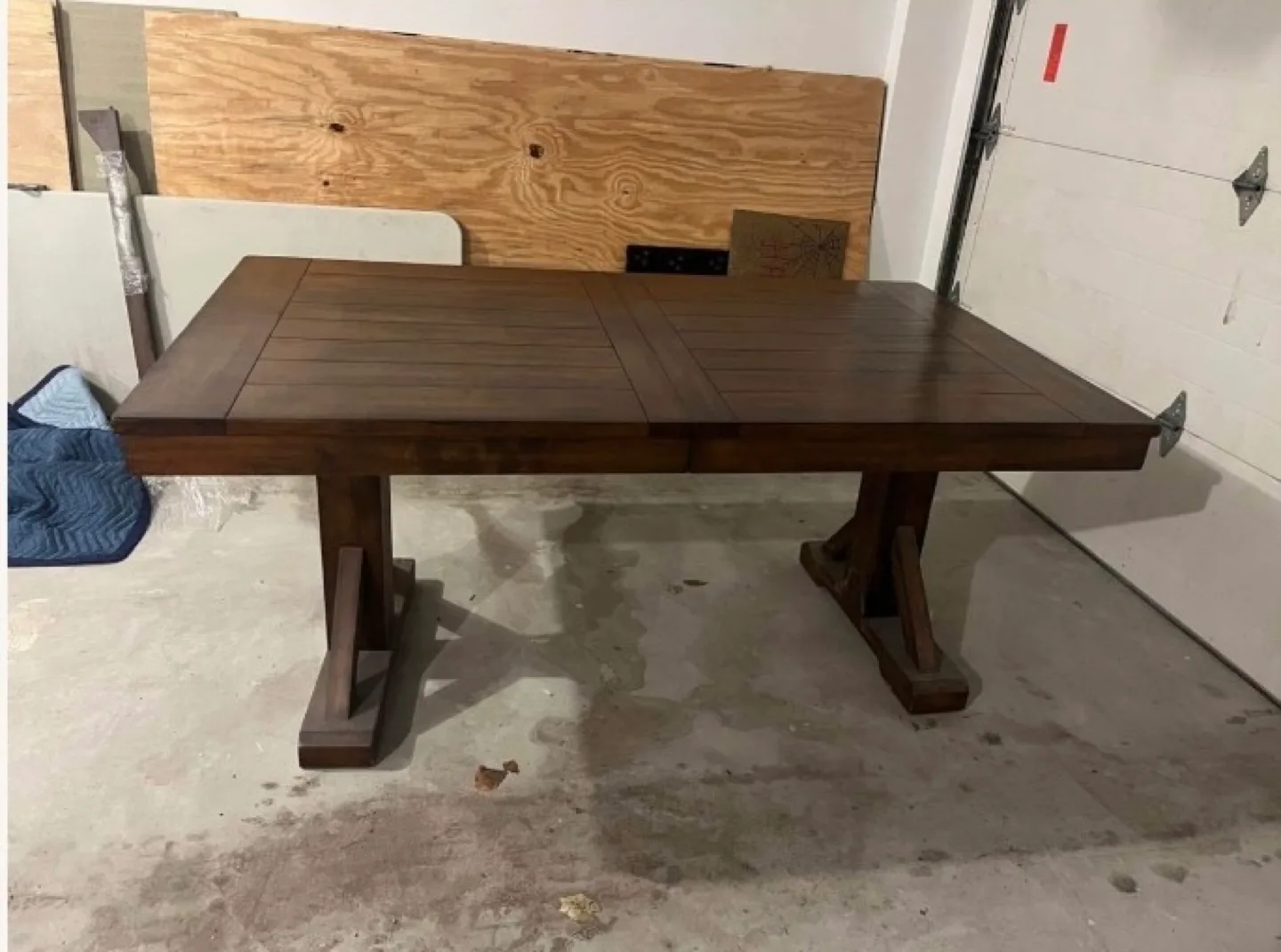 Dark Wood Dining Table Set with 6 Chairs thumbnail