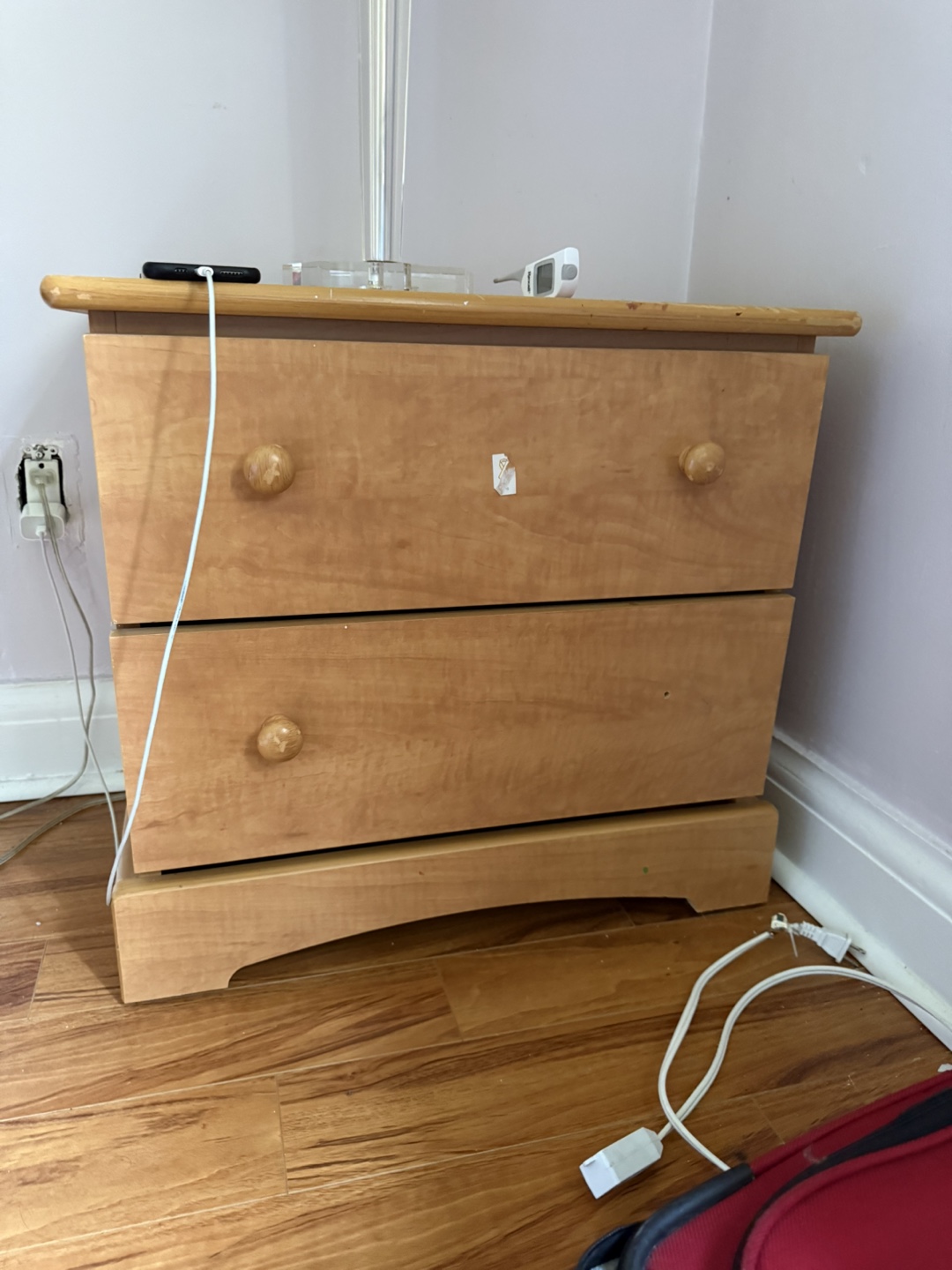 Wooden 2-Drawer Nightstand - photo 2
