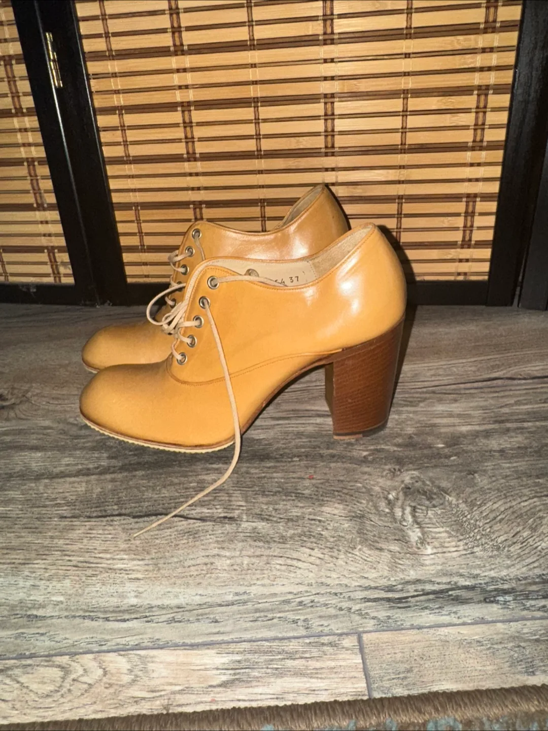 Rocco P. Leather Lace-Up Heels - Size 37 thumbnail