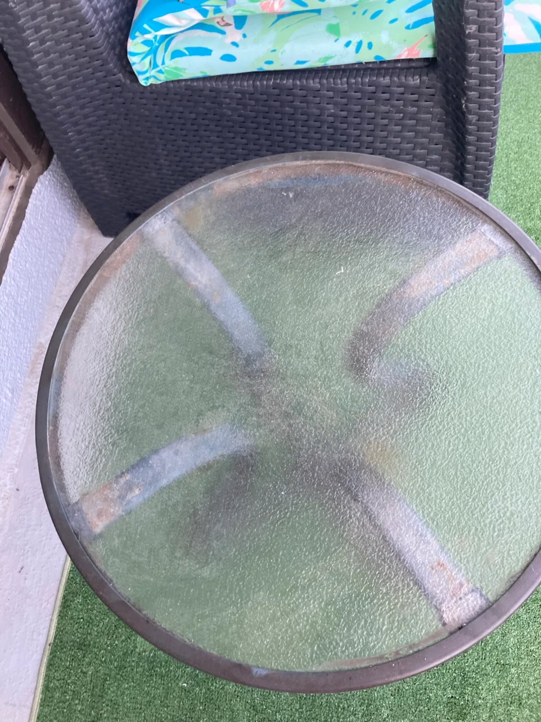 Glass Top Patio Side Table image indicator(2)