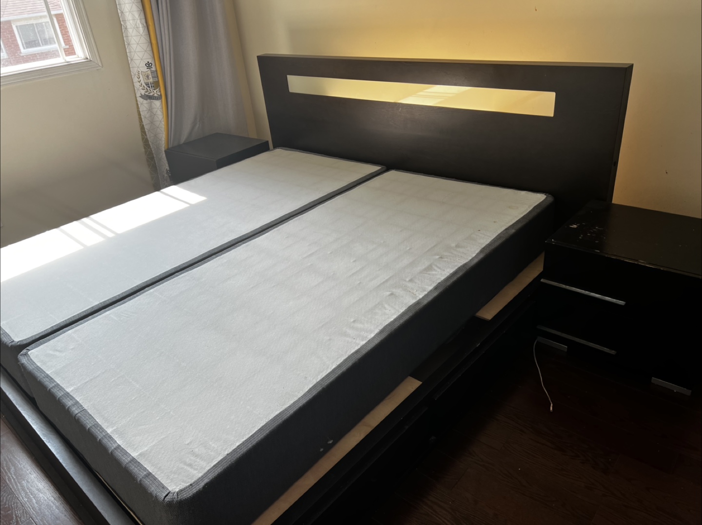 King size Bed Frame with Nightstands