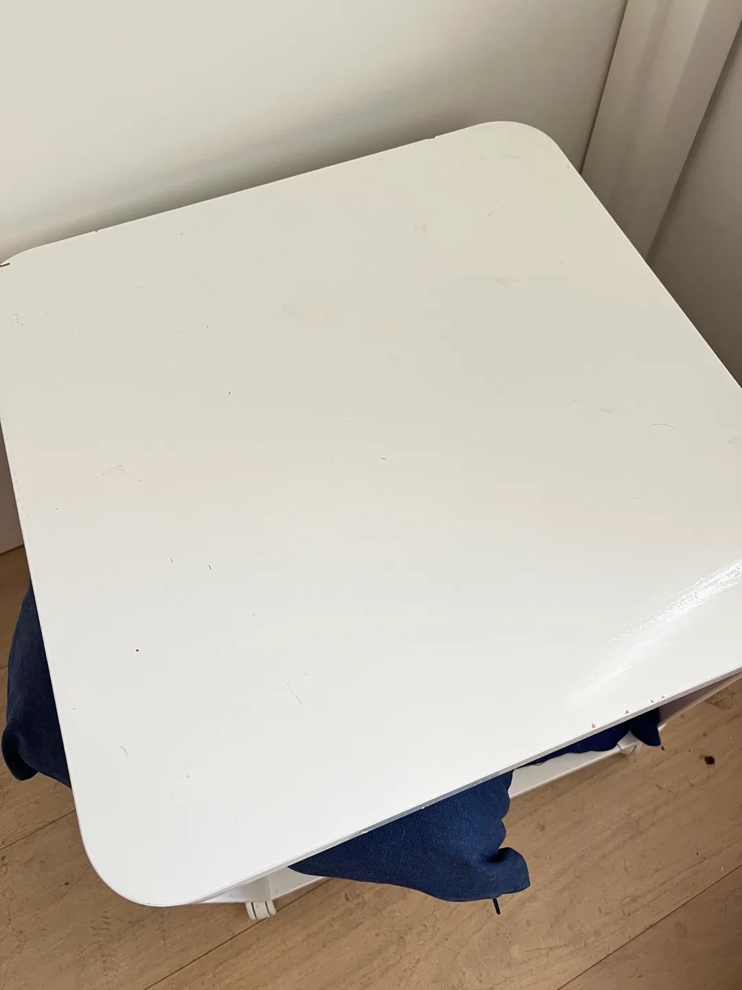 IKEA TINGBY White Side Table on Casters thumbnail