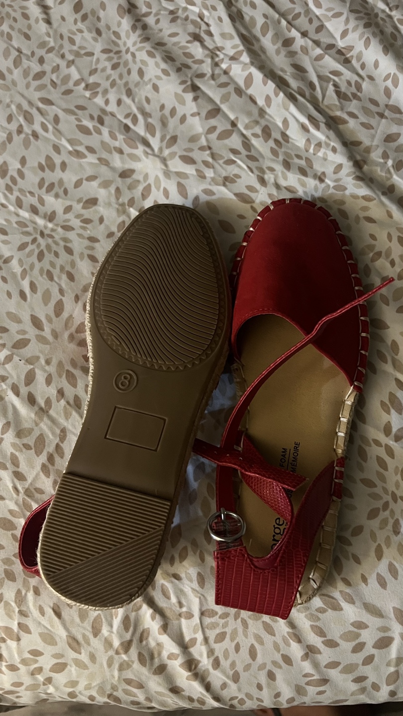 Brand New George Red Espadrille Flats – Size 8 – Never Worn! - photo 2