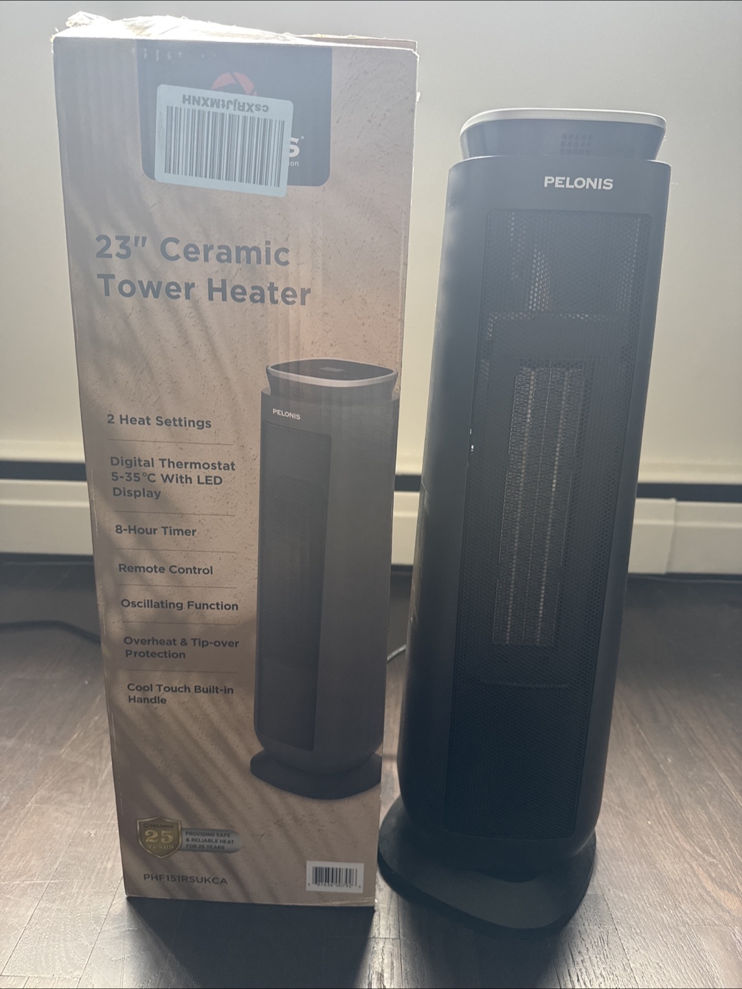 Pelonis 23" Ceramic Tower Heater - Like New! - photo 2