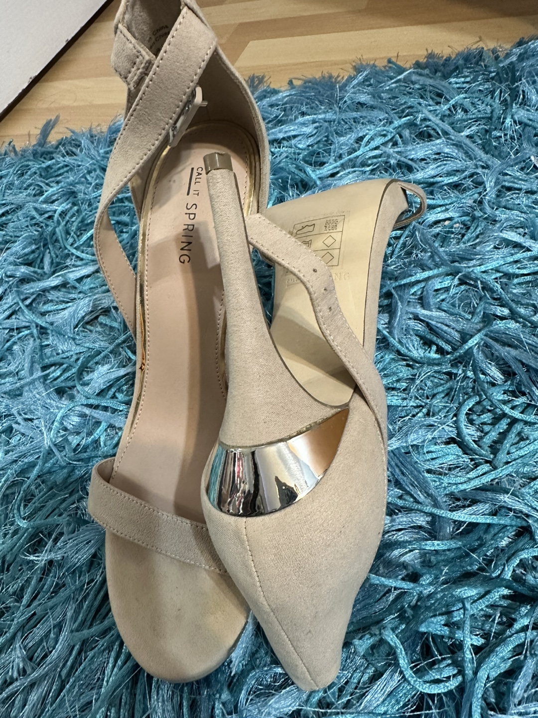 Call It Spring Beige Heels - Size 9 - photo 2