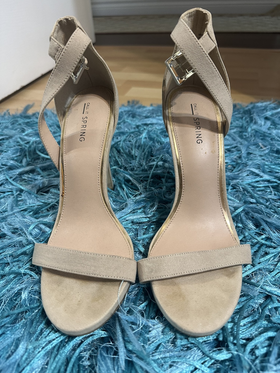 Call It Spring Beige Heels - Size 9