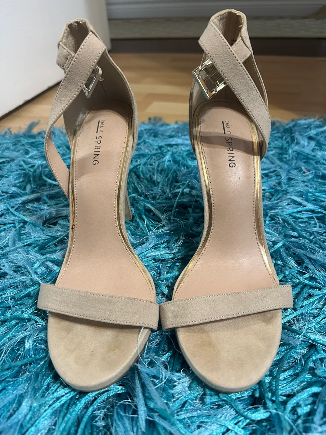 Call It Spring Beige Heels - Size 9