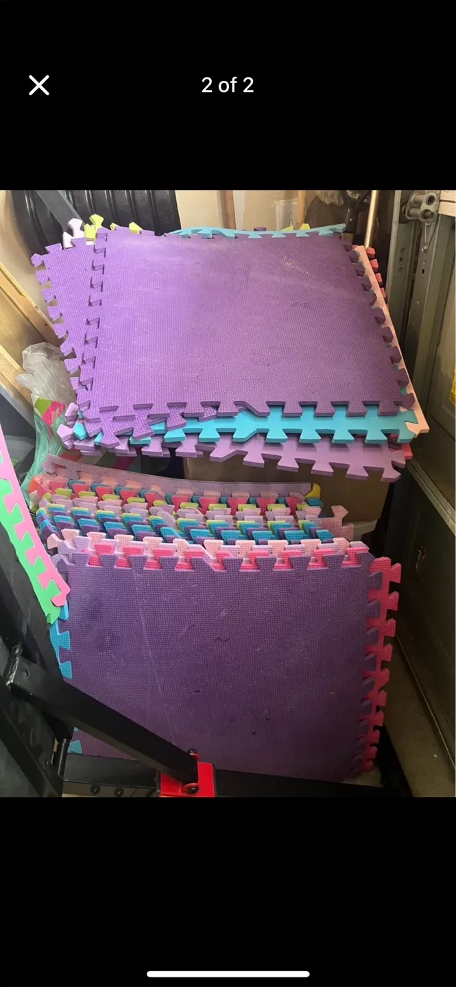 Kids' Foam Play Mat - Purple, Pink, Blue image indicator(2)