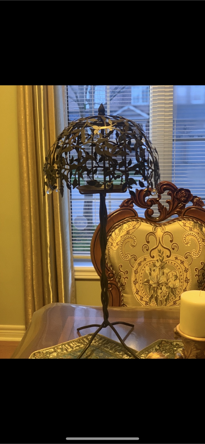 Metal Leaf Design Candle Holder - photo 2