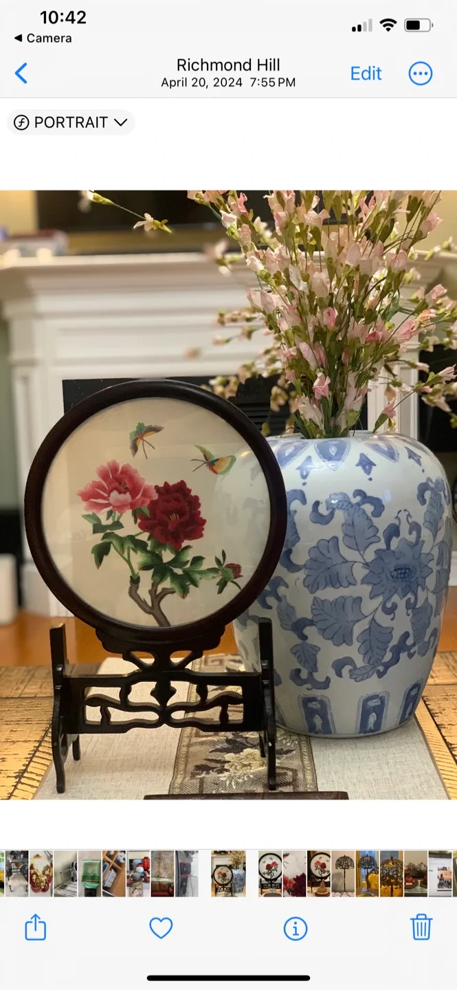 Asian Embroidered Floral Art thumbnail