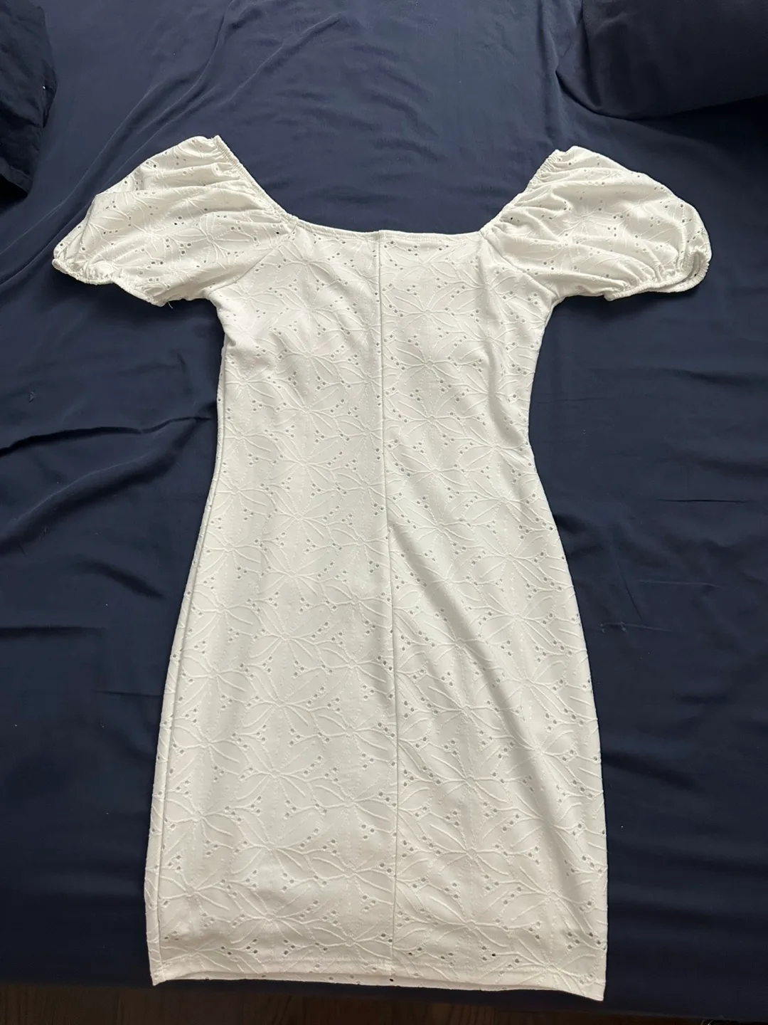 Fashion Nova White Eyelet Mini Dress small image indicator(4)