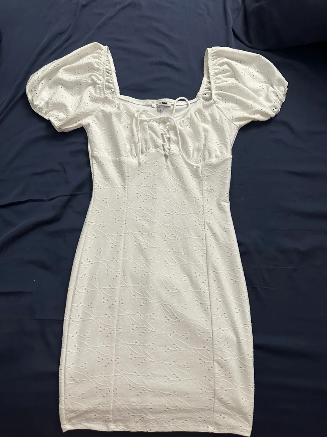 Fashion Nova White Eyelet Mini Dress small image indicator(3)