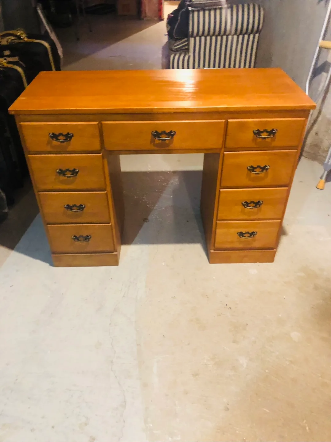 Wooden Desk with Drawers thumbnail