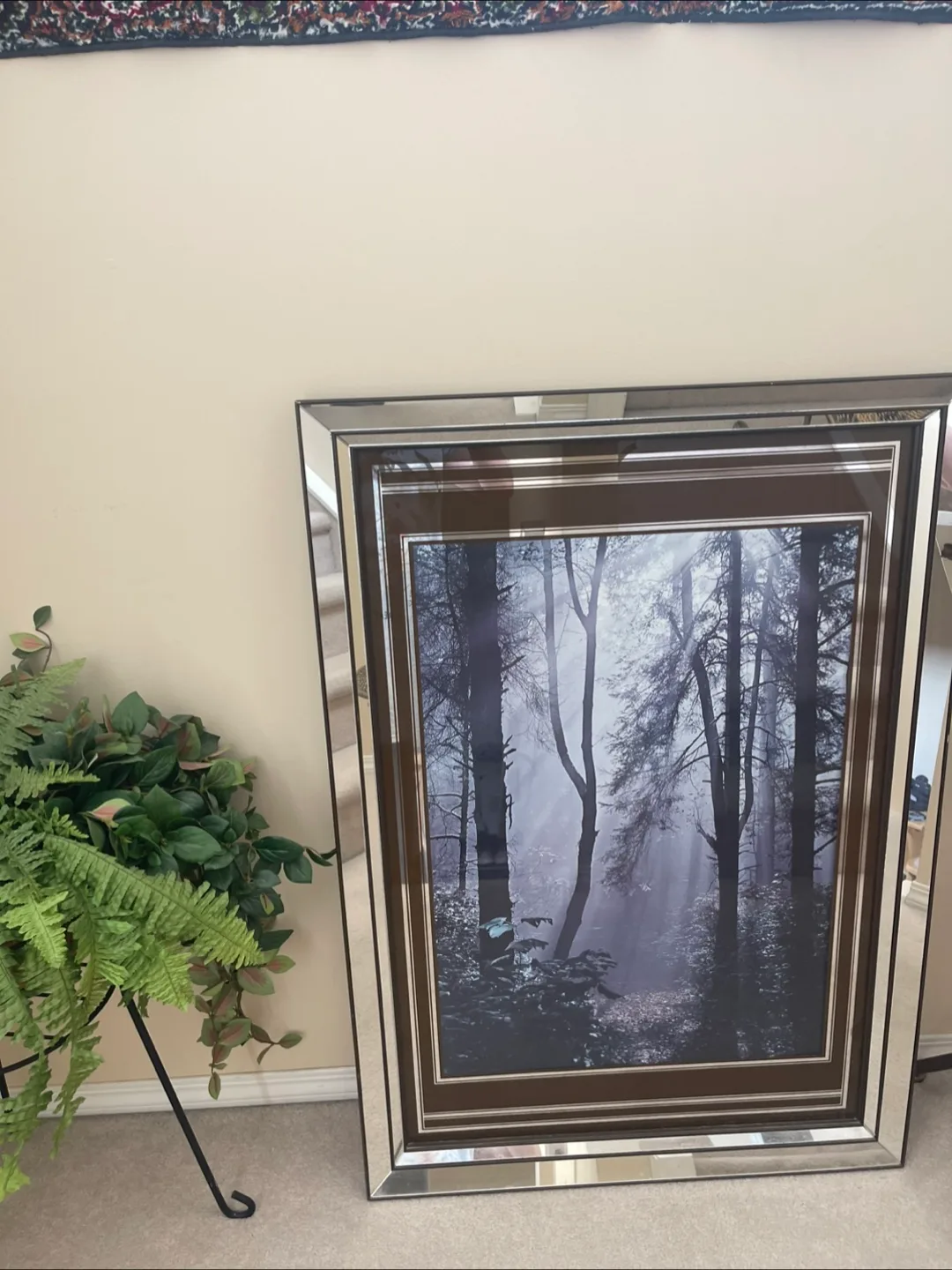 🇨🇦 Framed Forest Print with Mirrored Frame 27x40 image indicator(2)
