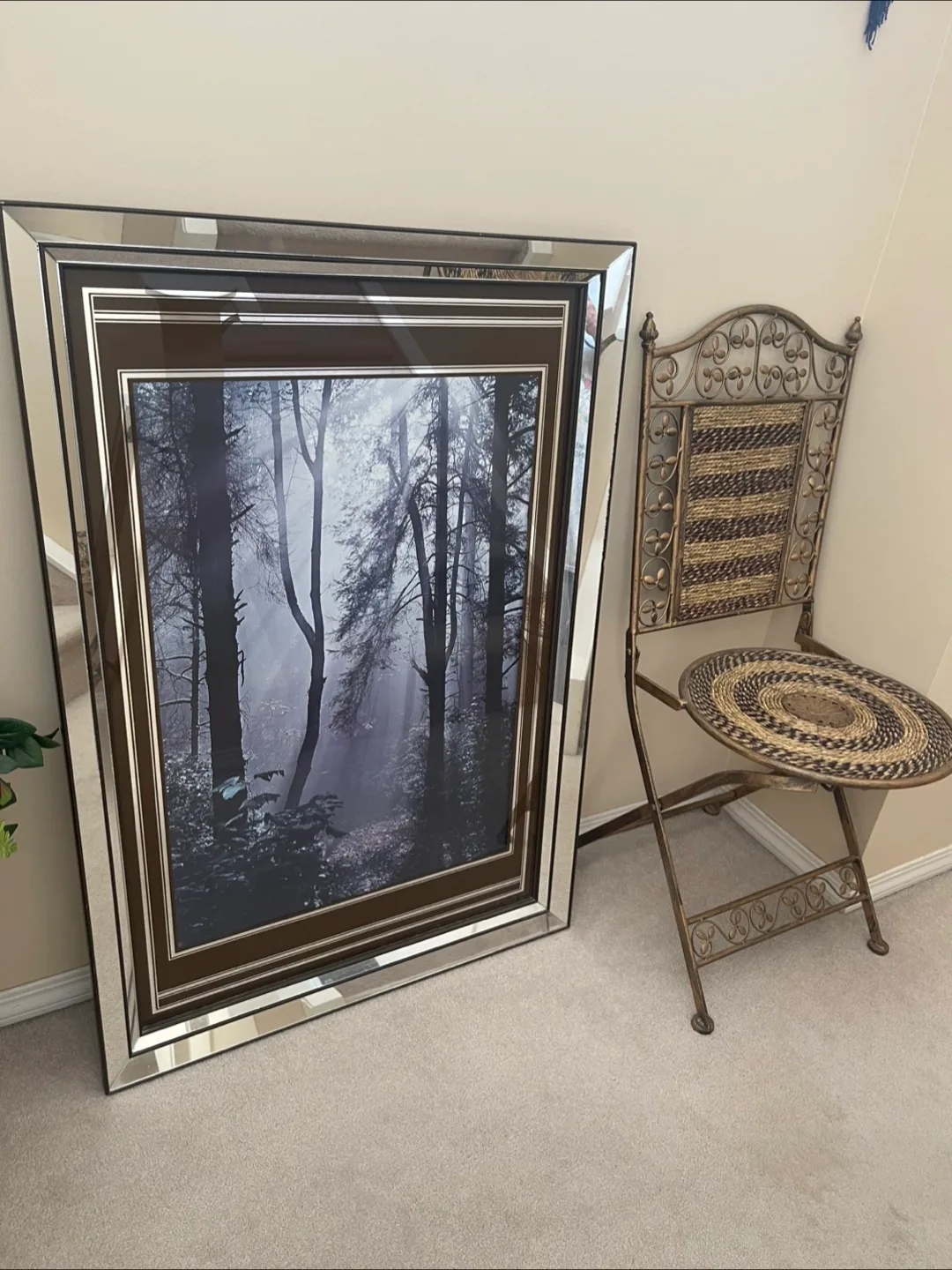🇨🇦 Framed Forest Print with Mirrored Frame 27x40 image indicator(3)