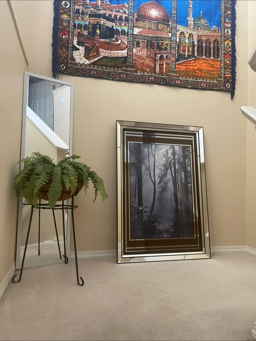 🇨🇦 Framed Forest Print with Mirrored Frame 27x40 image indicator(7)