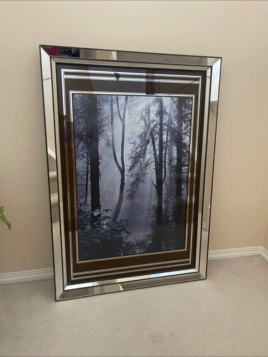 🇨🇦 Framed Forest Print with Mirrored Frame 27x40 image indicator(9)