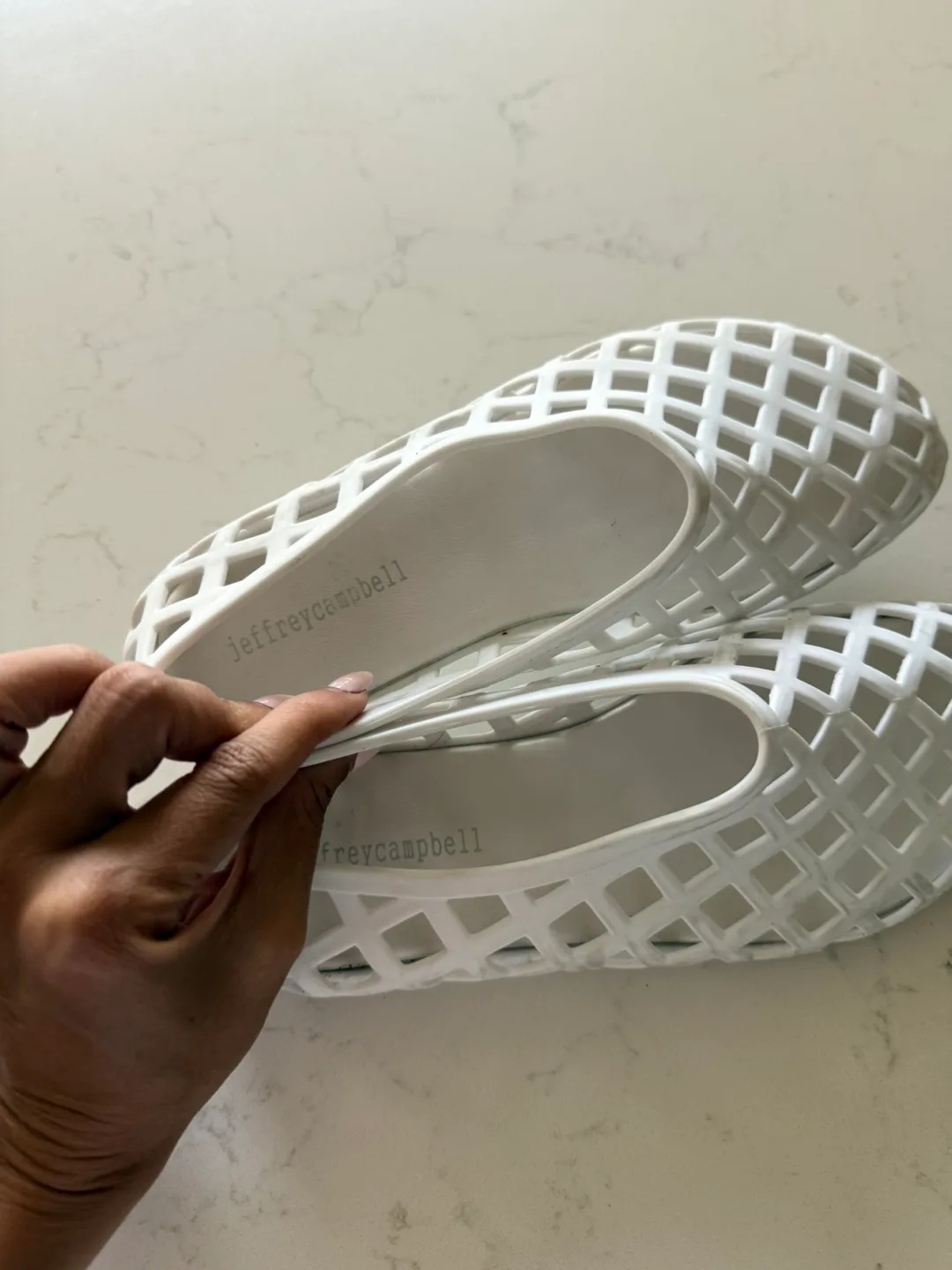 Jeffrey Campbell White Jellz Ballet Flats - Size 6 image indicator(2)