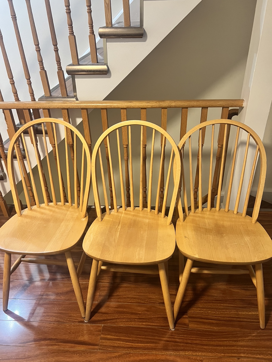 Set of 3 Wooden Windsor Chairs
