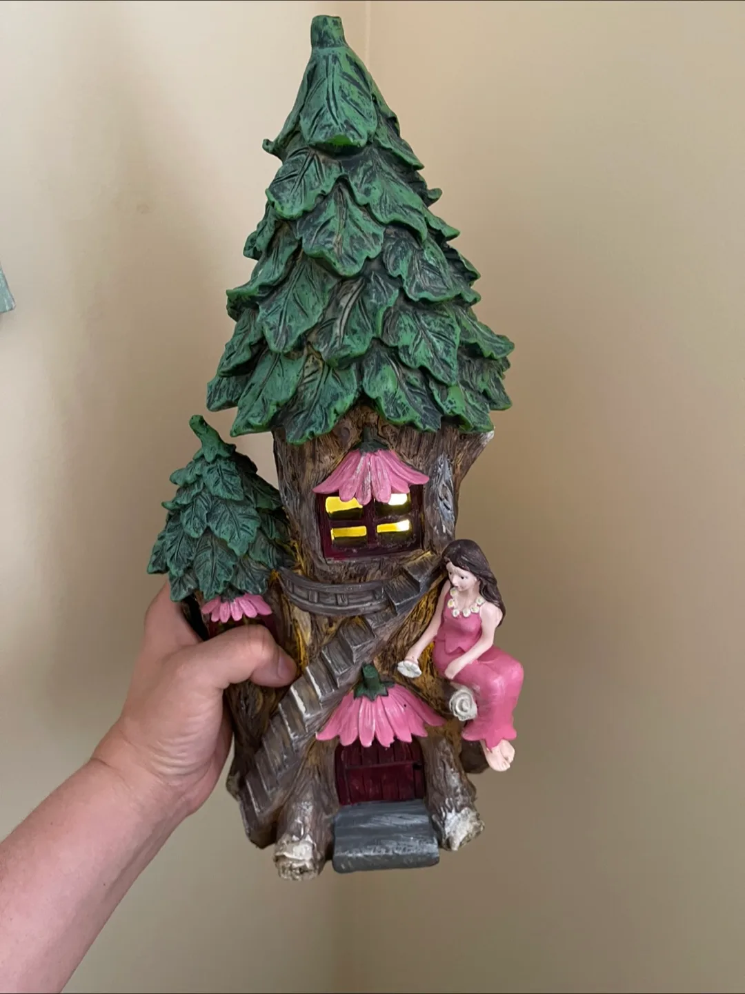 🇨🇦 Solar power Fairy Treehouse Garden Decor image indicator(4)